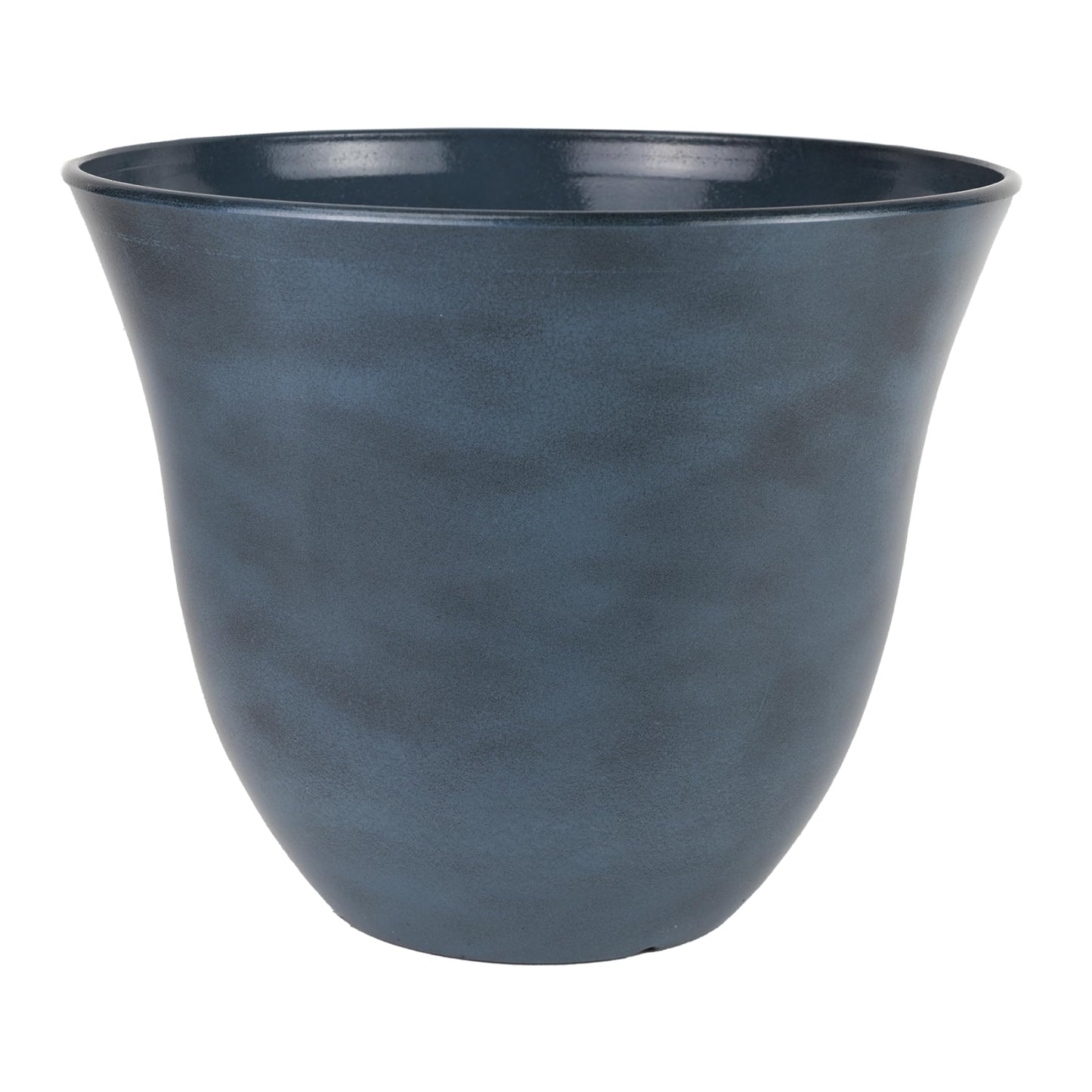 Classic Home and Garden by Growscape Honeysuckle Resin Planters - Lightweight Indoor & Outdoor Plant Pots - UV-Resistant Plastic Flower Pots - Pot Planters for Flowers & Herbs (13", Blue Jean)