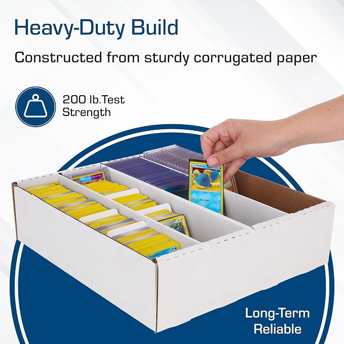 BCW Monster Box - 5ct Trading Card Storage Box | Holds 3200 Cards | Sports & TCG Card Organizer