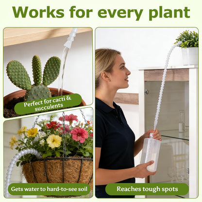 Squeeze Bottle for Hanging Plants - 16.9oz (500ml) 19.6 Inch Long Nozzle Watering Container with Adjustable Angle for Indoor & Outdoor Ceiling-Hung Plants