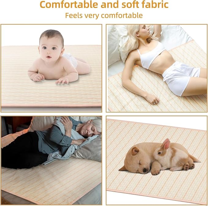 Bed Pads for Incontinence Washable, 40"x55" Large Reusable Waterproof Soft Wetting Pee Underpad for Adults, Elderly, Seniors, Women, Kids & Pets, Machine Washable Pad for Bed, Sofa-Beige