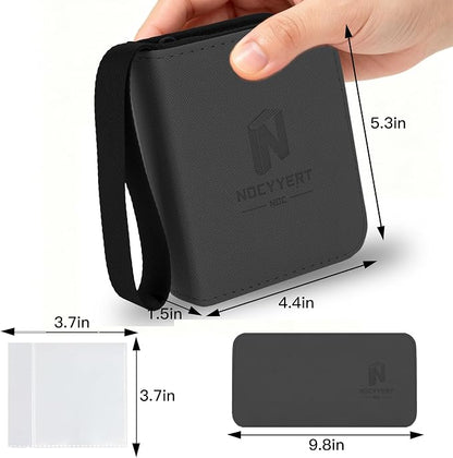 Trading Card Binder, Mini 1-Pocket Trading Card Binder with 20 Pages, Portable Card Album Holds 40 Cards for TCG, MTG, Sports Cards & Game Cards etc(Black)