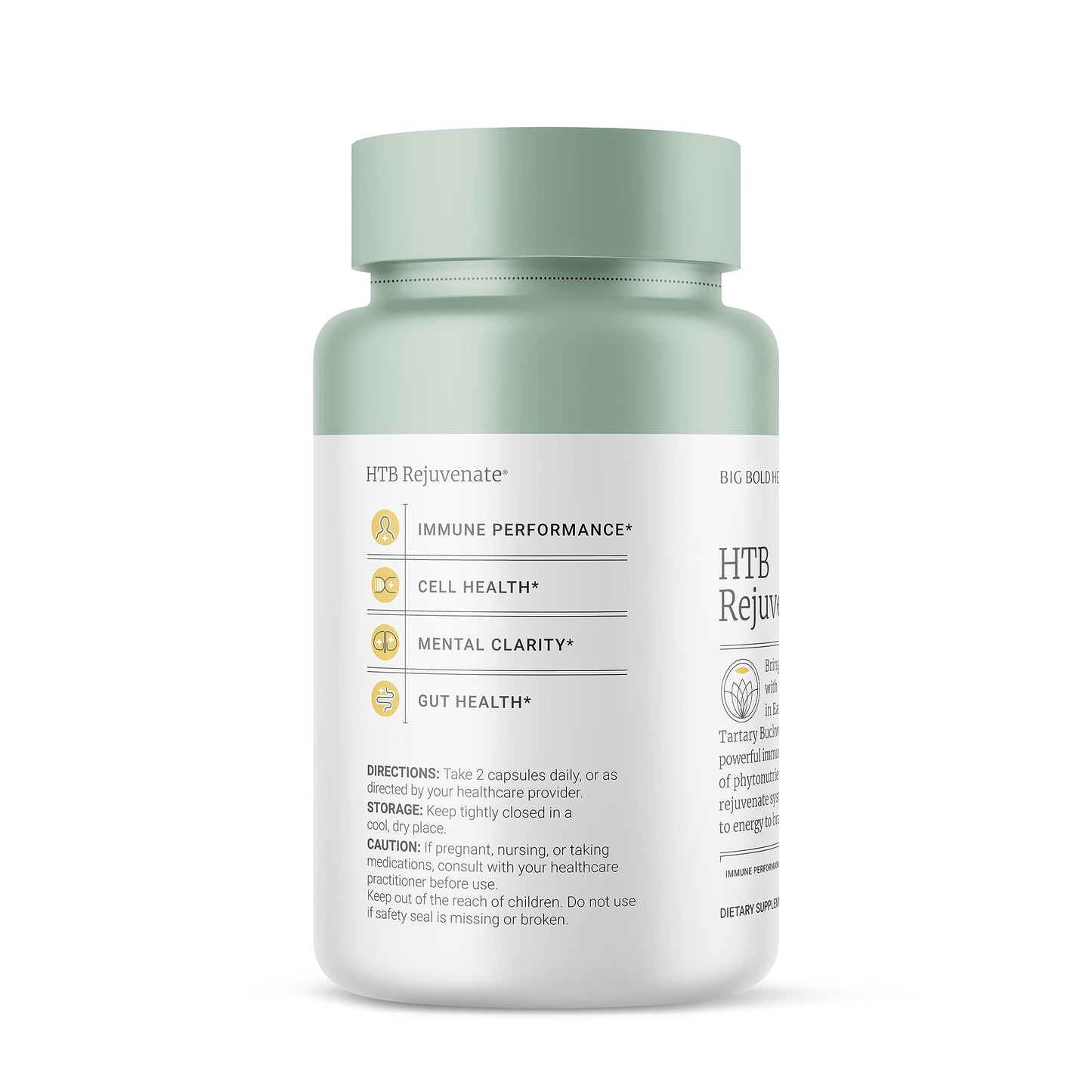 2 Month Supply - Big Bold Health HTB Rejuvenate - Immune Health Support Supplement - Himalayan Tartary Buckwheat Supplement for Immune Rejuvenation and Immune Support (120 Capsules)