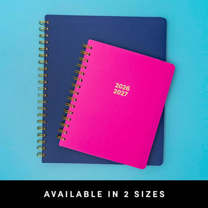 PAPERAGE Academic Planner, Weekly & Monthly Planner & Calendar, 12-Months, July 2026 - June 2027, (7" x 8"), School & Student Planning Agenda with Tabs, Bonus Pages & Inner Pocket, Pink