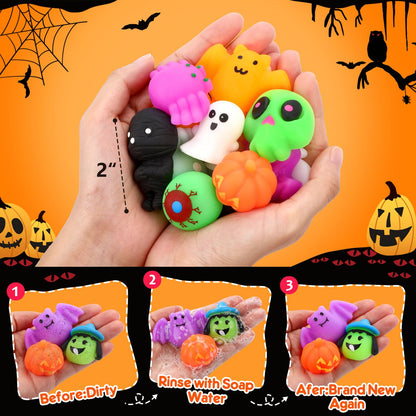 OCATO 30Pcs Halloween Mochi Squishy Toys Halloween Party Favors for Kids Halloweens Toys for Trick or Treat Bulk Non Candy Halloweens Treats Gift Goodie Bags Fillers Party Supplies for Kids Boys Girls
