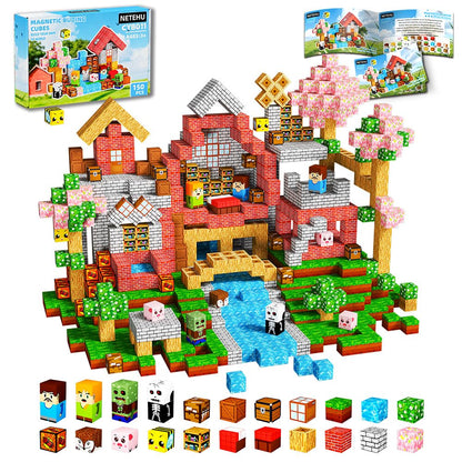 NETEHU 150PCS Magnetic Blocks, Stacking Magnets for Kids, Toy for Learning Toys, STEM Travel Magnet Building Toys for Toddlers