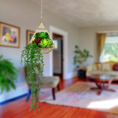 Meneco Artificial Hanging Succulent Plants – 2 Pack String of Pearls Plant Artificial Hanging Plants Unpotted Fake Plants for Bedroom Aesthetic (Large)