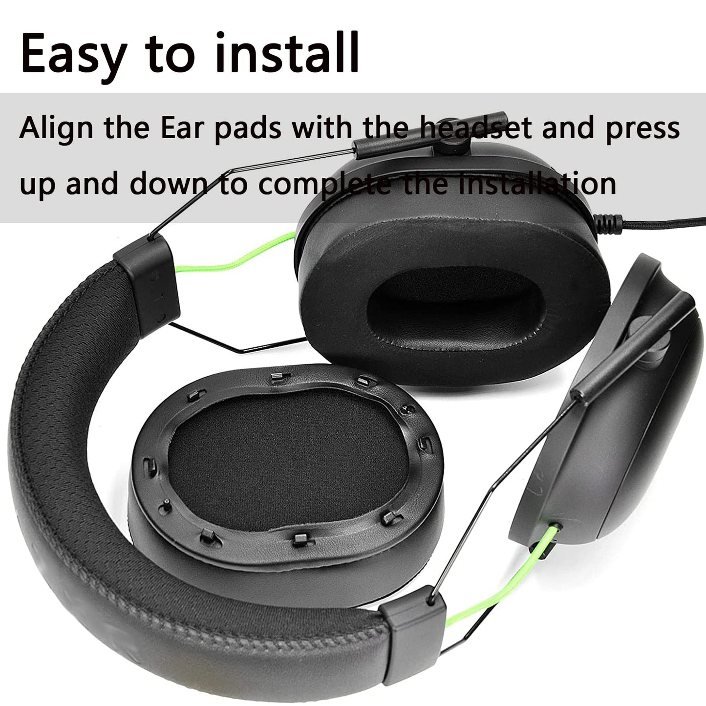 BlackShark V2 PRO Upgrade Quality Cooling Gel Ear Pads - defean Ear Cushion Replacement Compatible with Razer BlackShark V2/BlackShark V2 Pro (Does Not Fit 2023 Model) Gaming Headset, Added Thickness