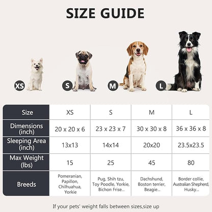 MIXJOY Orthopedic Dog Bed Comfortable Donut Cuddler Round Pet Beds Ultra Soft Washable Dog and Cat Cushion Bed (23'', Coffee)