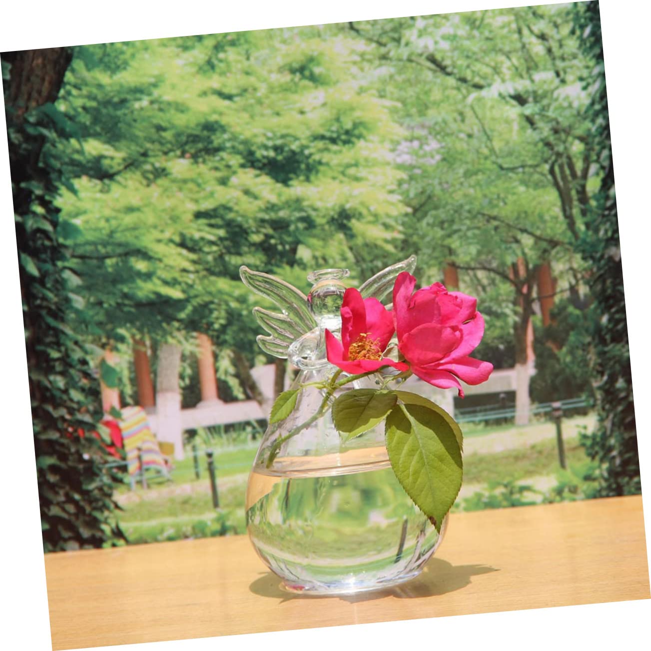 BESTOYARD 4 Pcs Transparent Terrarium Container Floor Shelf Bulk Flower Pots Table Decorations Plant Wall Hanger Angel Terrarium Holder Flower Vases Decorative Cooker Dome Glass Wall Hanging