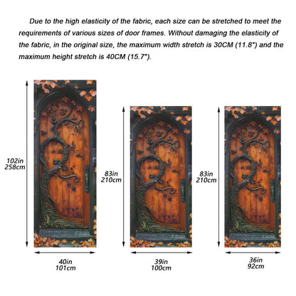 Burbuja Halloween Decoration - Stretch Fabric Backdrop Door Porch Covers for Home Party Holidays, 35x79 in