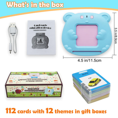 MAYAPHILOS Italian and English Talking Flash Cards, Pocket Speech for Learn Italian, Italian Language Learning Audible Talking Flashcards Toddlers' Sensory Preschool Educational Birthday Gifts