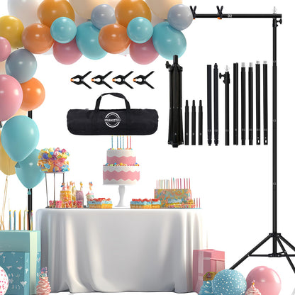 10x7 ft Backdrop Stand, Maxztill Adjustable Photo Studio Background Stand Support Kit, Banner Stand for Parties Wedding Photography Decoration with Carrying Bag
