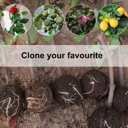 MIIIM 9 PCS Air Layering Propagation Kit, Reusable Half Clear Grafting Ball, Air Layering Pods Clear, Plant Rooting Ball for Fast Propagation (S+M+L)