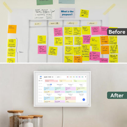 Digital Calendar,15.6 Inch Wall Planner Electronic Calendar&Chore Chart,Smart Wall Calendar Touchscreen Interactive Display for Family Schedules,Great for Organizing Your Routines,Wall&Desk Mountable,The Gift for Mother's Day