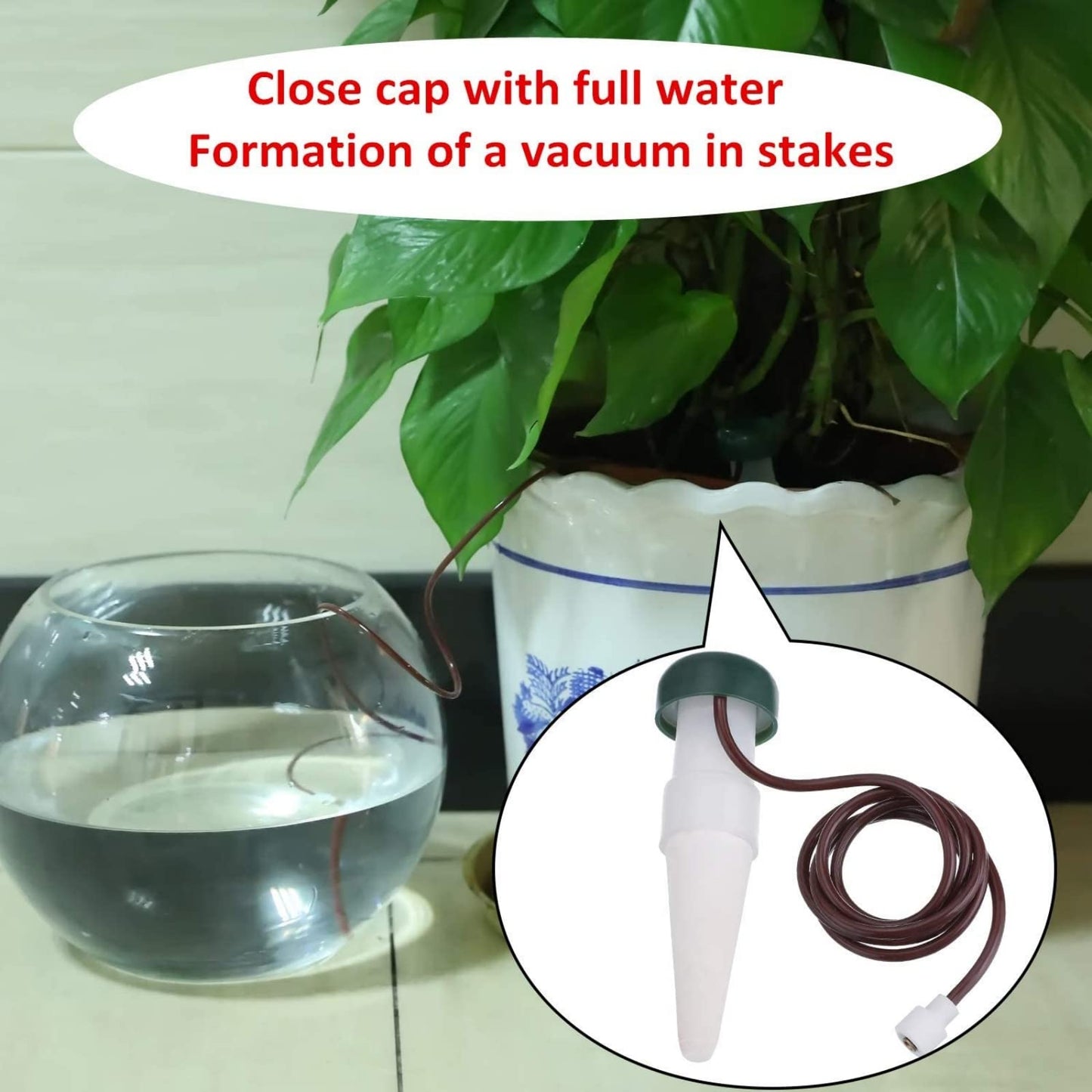 HESTYA 24 Pack Plant Self Watering Stakes Insert Automatic Watering Devices Self Watering Spikes Indoor Outdoor Plant Watering for Vacation