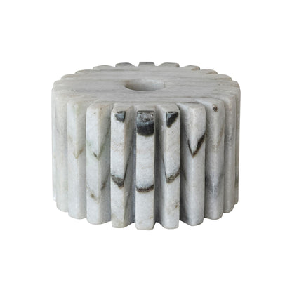 Bloomingville Marble Tealight Candle Holder, Black, 4 x 4 Inches