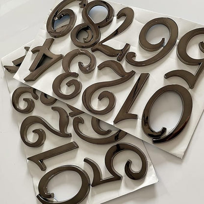 3 Inch House Numbers Stickers Black for Mailbox Apartment Hotel Office Room Door Address Sign Home Business Decoration Project. (Black)