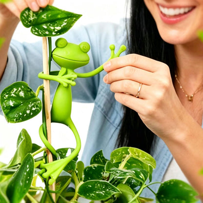 MOCJAEYN 10pcs Frog Plant Stand Holder,Plant Clips for Climbing Plants Vines,Plant Propagation Buddy, orchid clips, Plant Accessories Indoor for Potted Plants
