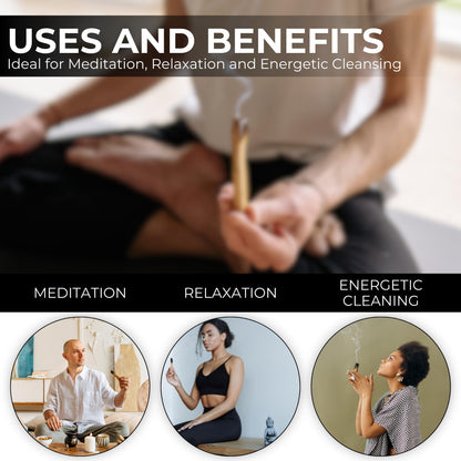 5 Palo Santo Sticks - Palo Santo Holder - Palo Santo Burner - PaloSanto Sticks with Holder - Palosanto Stick - Meditation Accessories