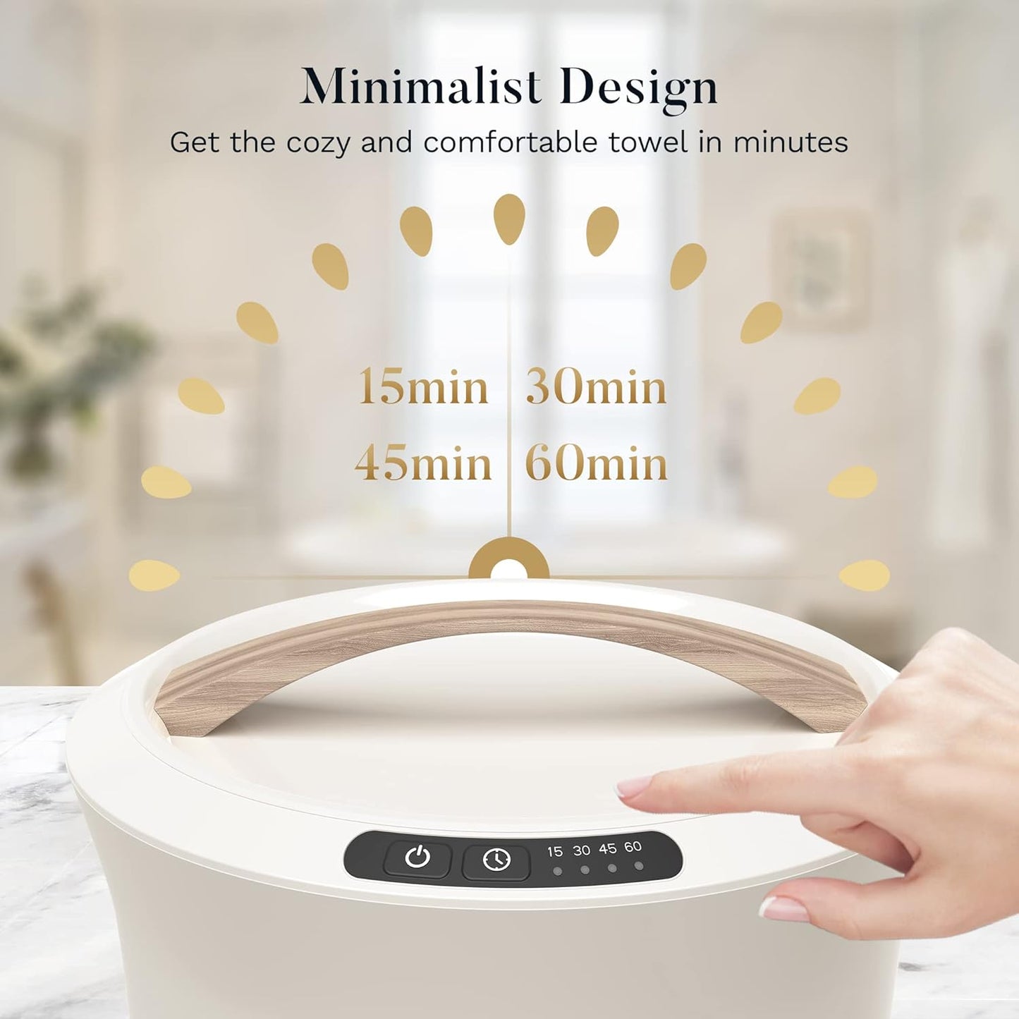 ennva 22L Towel Warmer for Bathroom, Spa, Hotel-Luxury Bath Towel Heater with with Aromatherapy- Electric Bucket Style Towel Steamer-Heat Timer15/30/45/60 Min Adjustable -Fast Heating Hot Towel Warmer