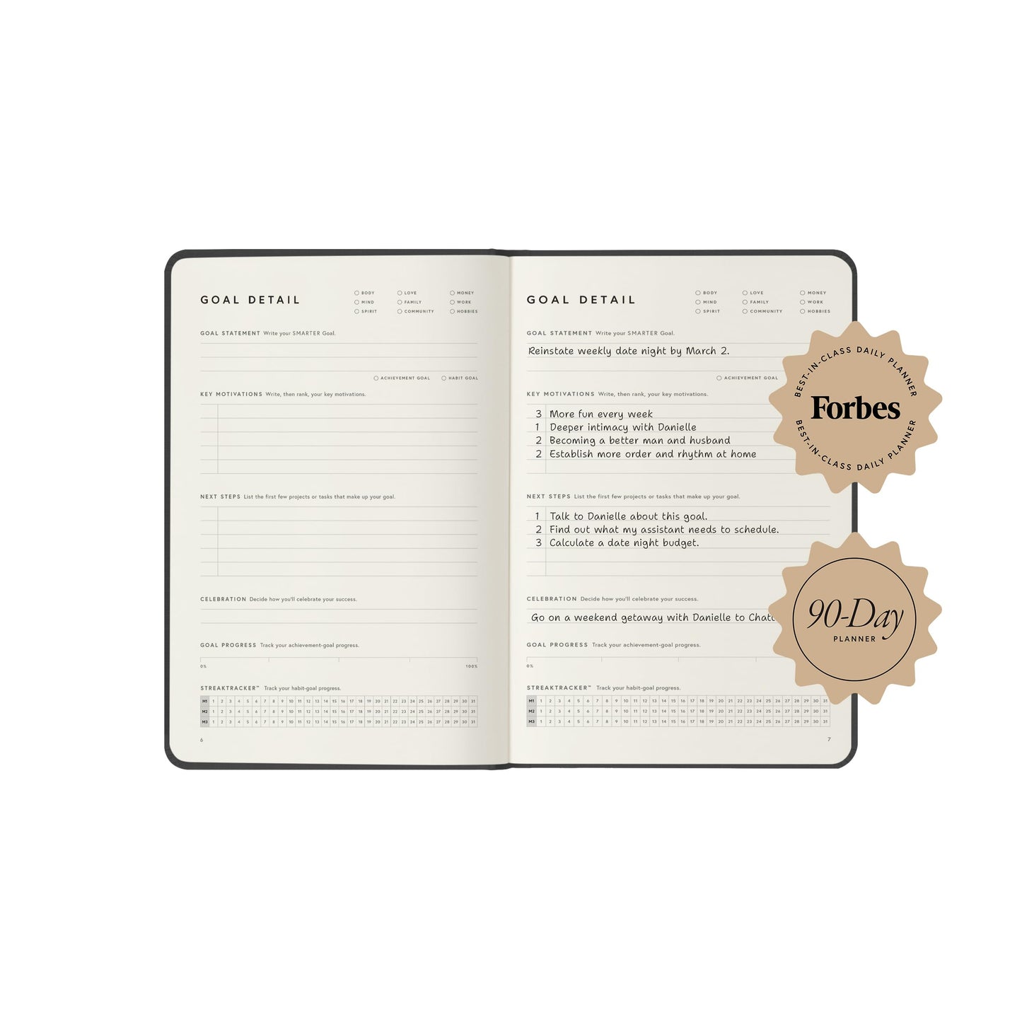 Full Focus Sienna Linen Planner by Michael Hyatt - The #1 Daily Planner to Set Annual Goals, Increase Focus, Eliminate Overwhelm, and Achieve Your Biggest Goals - Hardcover