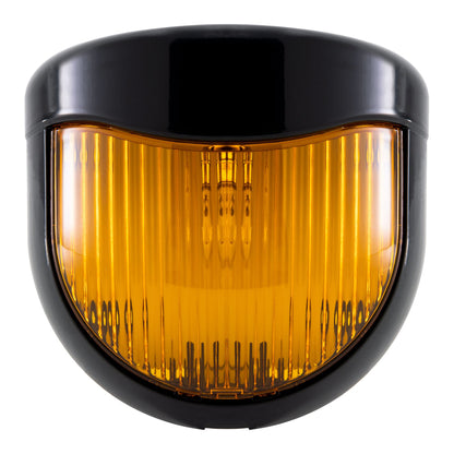 RecPro RV 12V Porch Light Fixture with Amber Lens, Black, Single, Model RP-1661 for Motorhomes, Campers, Trailers, 5th Wheels