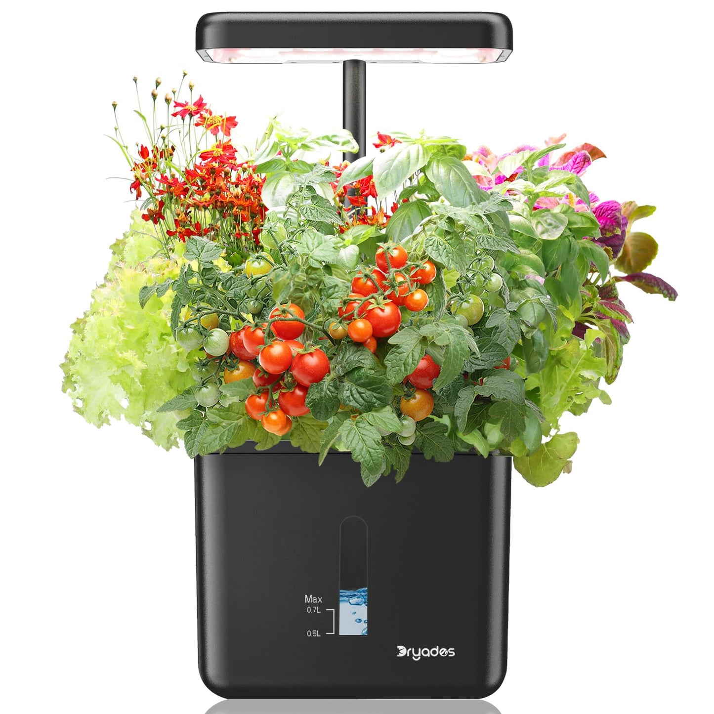 Indoor Garden Growing Systems Self-Watering Plant Pot Smart Gardening System with 17 Watts LED Grow Light Auto Timer Gardening Plant Gifts for Mom Plant Pot for vegetables herbs(No Seeds&Soil)