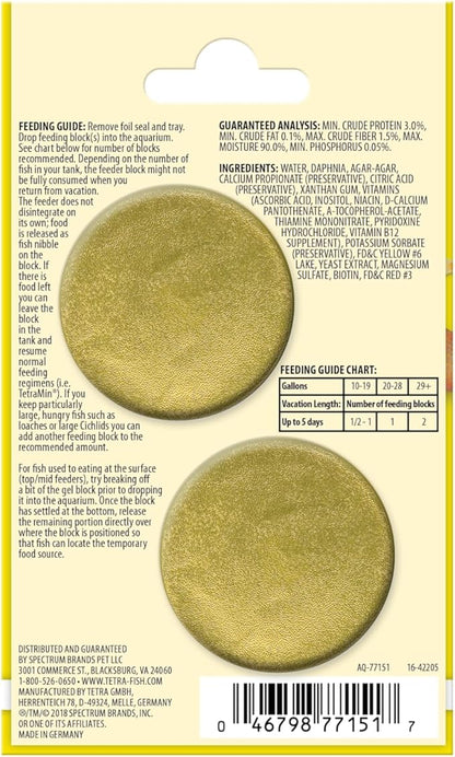 Tetra Fish Food for Tropical Fish, 0.85 Ounce | Weekend Vacation Feeder | Slow-Release | Pack of 2