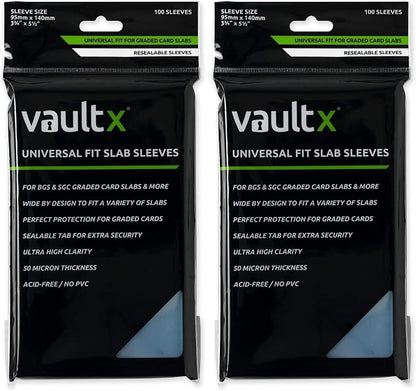 Vault X Graded Trading Card Slab Sleeves, Bags for Universal Fit for BGS, SGC, ACE Cases and More, Collectible Card Games, Sports, TCG (200 Pack)