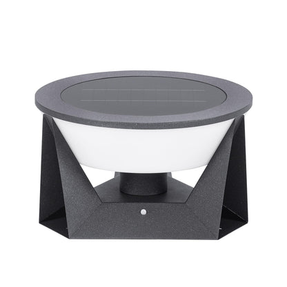 ZRJJMLAN 14.96" Outdoor Solar Post Lights, IP54 Waterproof Solar Column Lights Outdoor, 3000K Modern Pillar Light, Dusk to Dawn Outside Light Columns, Extra Large Post Lamp for Patio Fence Entrance