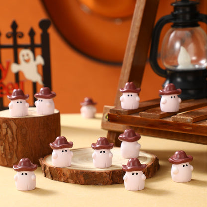 VioraWhite 50 Pcs Halloween Mini Cowboy Figurines Resin Tiny Miniature Cowboy Figures for Halloween Party Outdoor Home Garden Decoration