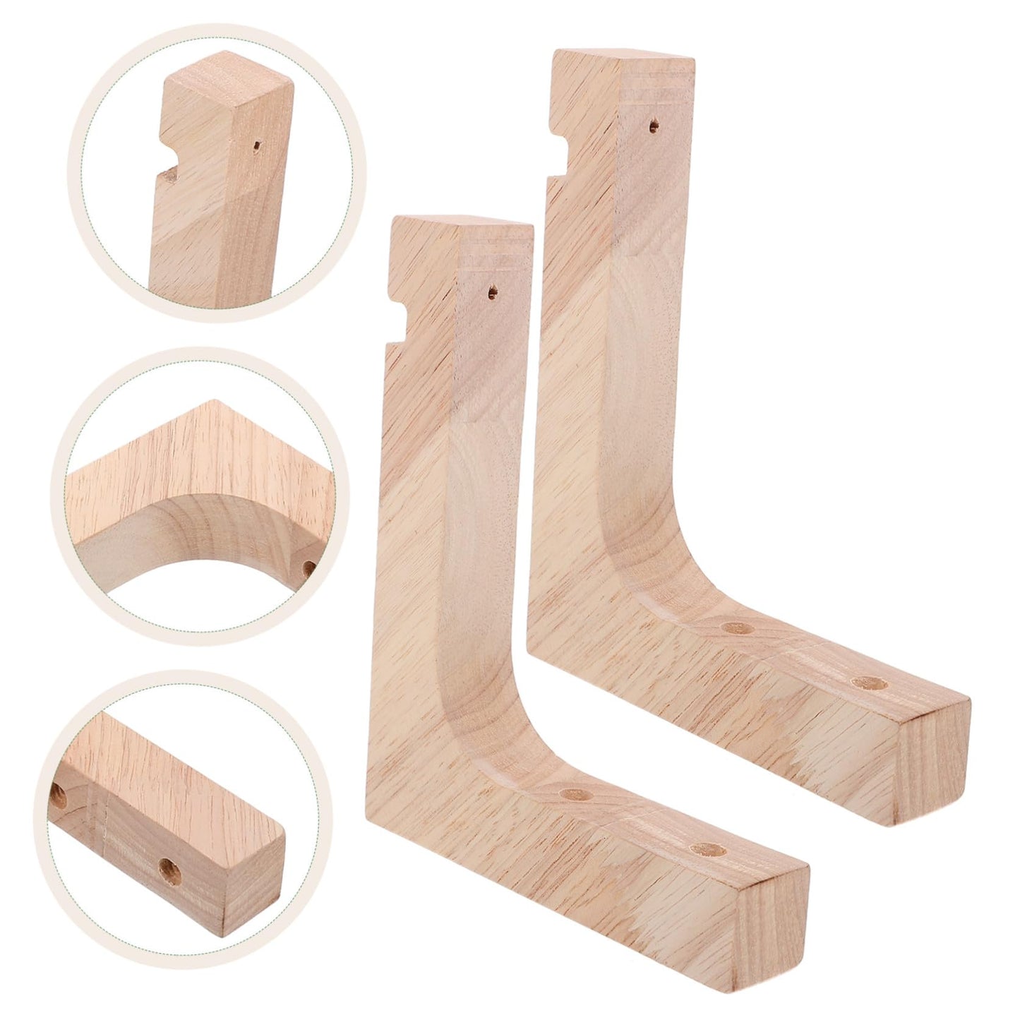 Kisangel 2pcs Wooden Plant Hangers Indoor Wall Plant Hooks Heavy-Duty Wood Brackets for Hanging Pots Indoor Outdoor Gardening