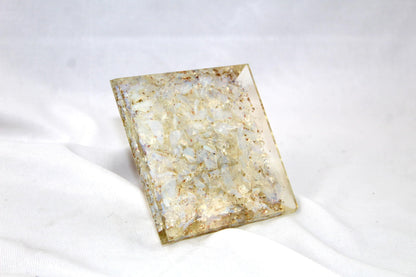 Jet International Jet Opalite Orgone Pyramid Approx 100-120 Grams Students Stress Relief Purification Free Crystal Therapy Booklet. Image is JUST A Reference.