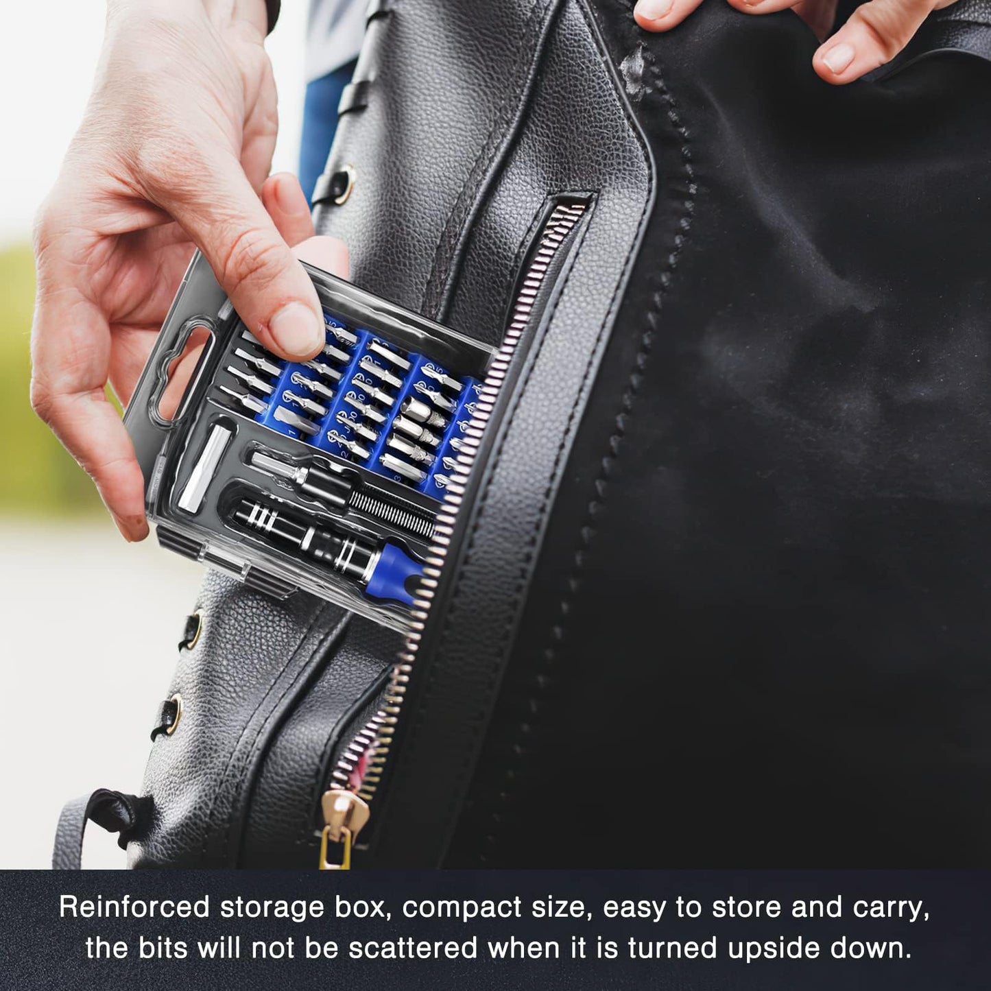 ORIA Precision Screwdriver Set, 61 in 1 Small Screwdriver Set with 57 Precision Bits, Portable Repair Tool Kit, Magnetic Screw Driver Kit with Extension Rod for Smartphone, PC, Watch,Toys, Blue