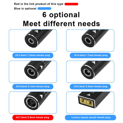 GINTOOYUN PD65W DC5525 to USB-C Charging Cable DC5.5mmx2.5mm Round Female to Type-C Charger Power Adapter Cable for Laptops,Mobile Phones,Tablets, Rechargeables,etc(7Inch)