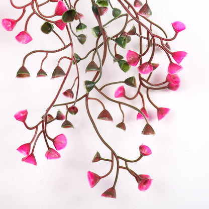 RECUTMS Hanging Fake Vine Plants 4 Pcs Artificial Large Garland Faux Flower Ferns Plant Baby Breath Ivy Room Wall Decor Home Office Garden Wedding Party Indoor Outdoor Decor (Pink)