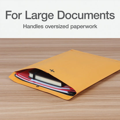 Columbian Clasp Envelopes, Heavy-Duty Brown Kraft, Secure Metal Clasp and Gummed Seal, Large Mailing Envelopes, 10" x 13", 100 per Box (1016827)