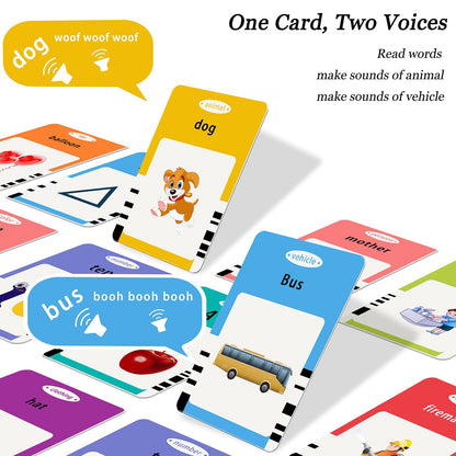 Startcan Toddler Learning Toys for 2 3 4 5 Year Old Girls, Autism Sensory Toys for Autistic Children, Speech Therapy Toys, 112 Cards - 224 Sight Words Talking Flash Cards