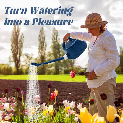 1 Gallon Watering Can, Garden Watering Can Outdoor, Plant Water Can with Removable Long Spout and Stainless Steel Sprinkler Head, Plastic Indoor Watering Cans for Gardening Flower Plants
