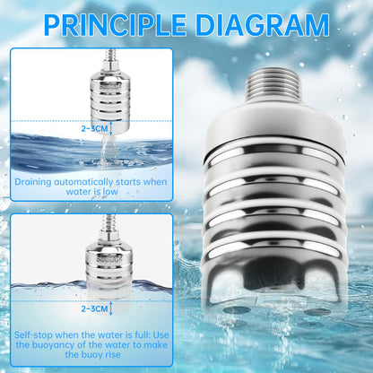 2 Pack Float Valve, Automatic Water Level Control Valve with 1/2inch to 3/4inch 1inch Adapter for Water Tank, Aquariums, Livestock Trough (2)