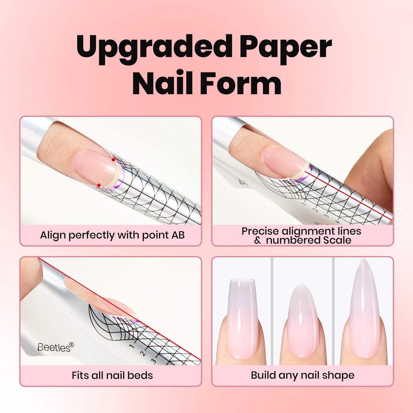 Beetles Builder Gel for Nails-3 Colors 9 in 1 Nail Extension Sculpting Building Clear Nude Pink Hard Gel Kit with Base Top Coat for Pros Women,UV & LED Lamp Cured Needed