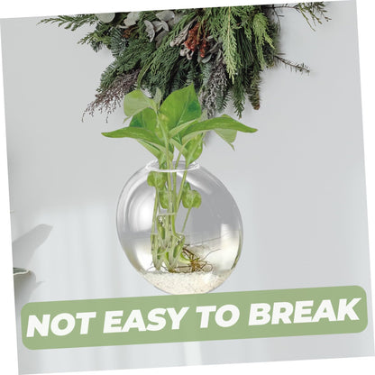 Ciieeo Glass Terrarium Wall-Mounted Hydroponic Vase Space-Saving Plant Holder Elegant Wall Decor Easy Care Plants