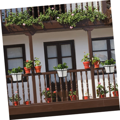 Unomor 2pcs Balcony Plant Display Rack Flower Pot Storage Shelf Hanging Plant Stand for Indoor Outdoor Railing Easy to Install and Space Saving Design