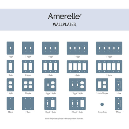 Amerelle 43DVB English Garden Wallplate, 1 Duplex, Cast Metal, Aged Bronze, 1-Pack