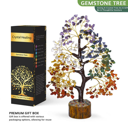 NARIBABU 7 Chakra Tree of Life, Crystal Tree, Crystals and Gemstones, Healing Crystals, Birthday Gifts for Women, Decorative Home Accessories, Living Room Decor, Spiritual Gifts for Women