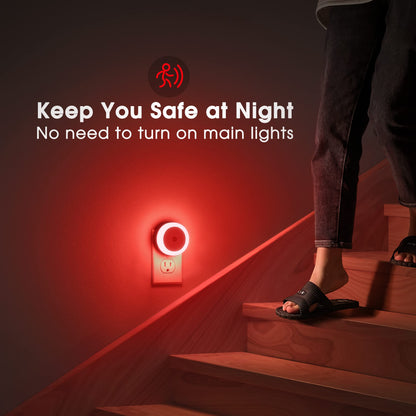 Briignite LED Baby Night Lights Plug into Wall [4Pack], Nightlight with Light Sensors for Kids Room, Bathroom Stair Lights, Hallway Light, Warm White