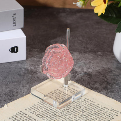 16 PCS Adjustable Metal Arms Display Stand, 2 X 2 X 3.5 Inch Small Rock Display Stand with Acrylic Base Small Displays Easel Holder Crystal Displays Stands for Picture Coral Geodes Mineral Agate