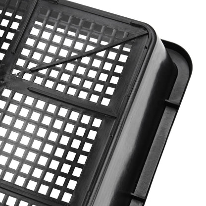 SINJEUN 15 Pack Mesh Bottom Seed Starter Trays, 15 x12 Inch Plastic Plant Tray Mesh Plant Germination Trays for Microgreens, Black