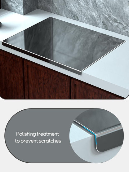 TaiSENtric Titanium Cutting Boards for Kitchen，Titanium Cutting Board Large， Dishwasher Safety, Easy to Clean, Cutting Boards Non Toxic, Non Slip&Low Noise Chopping Board(19.6 * 15.3)