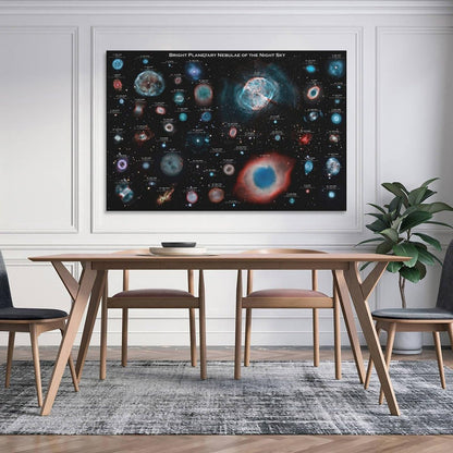 YLJAPOS Planetary Nebulae Galaxy Solar System Poster Astronomy Outer Space Canvas Wall Art Aesthetic Decorative Painting Living Roomstylestyle 12x18inch(30x45cm)